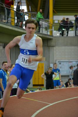 Pie in actie tijdens de 200m